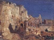 Felix Ziem The Ramparts,Algiers oil on canvas